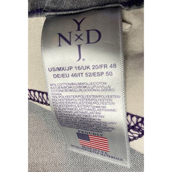 NYDJ Jeans Womens 16 Gray Boyfriend Lift Tuck Stretch Mid Rise Denim - Picture 6 of 9